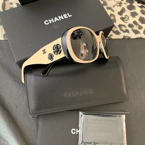 Authentic Chanel Camellia 5113 Logo Sunglasses